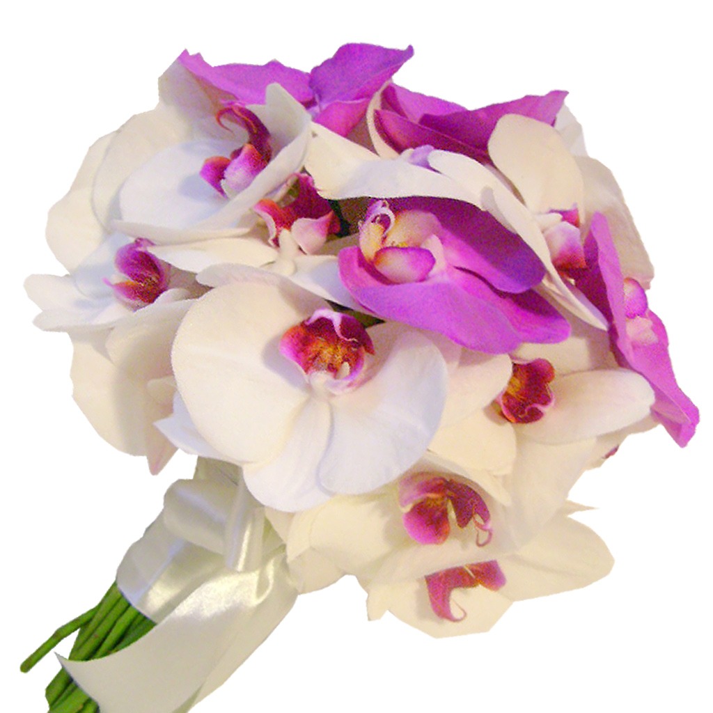 Buchet de mireasa din orhidee phalaenopsis alba