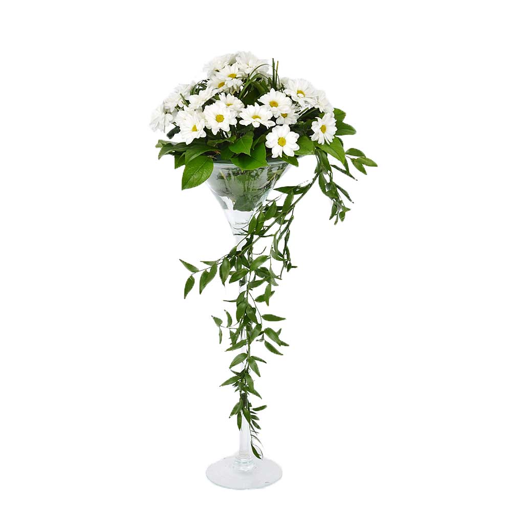Decor mese nunta crizanteme albe
